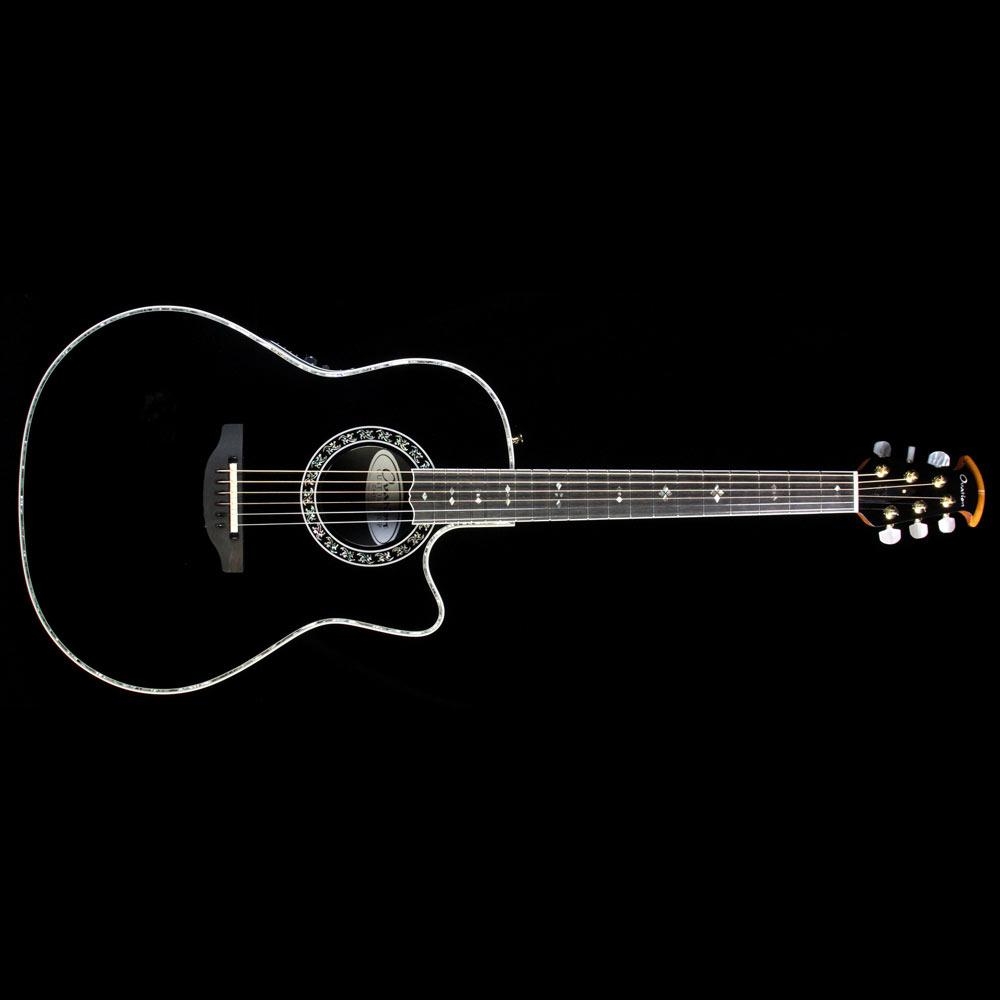 Ovation Custom Legend Super Shallow Acoustic-Electric Guitar - Black