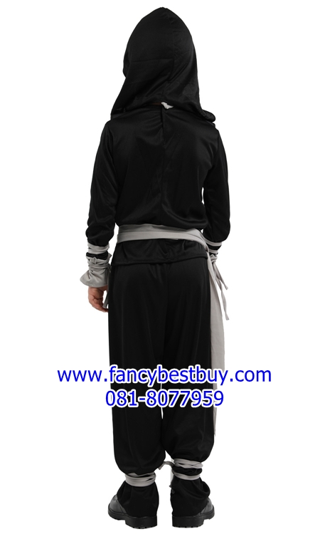 ชุดฮาโลวีน ชุดนินจาโครงกระดูก 3D สะท้อนแสง ชุดโครงกระดูก สำหรับวันฮาโลวีน Skeleton Ninja มีขนาด XL