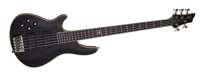 Schecter Guitar Research Blackjack ATX C-5 Left-Handed Electric Bass Guitar Aged Black Satin