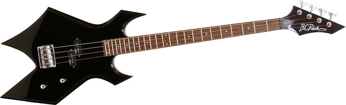 B.C. Rich Bronze Warlock Electric Bass Guitar Black