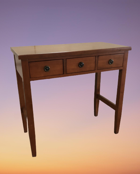 โต๊ะคอนโซลไม้ 3 ลิ้นชัก รุ่น Tango ขนาด W 80 x D 40 x H 76 (110) Cms. สีขาว และสีน้ำตาล