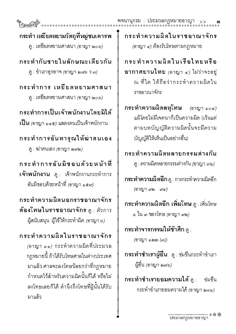 (e book) พจนานุกรมประมวลกฎหมายอาญา ป.อาญา ฉบับแรกในประเทศไทย