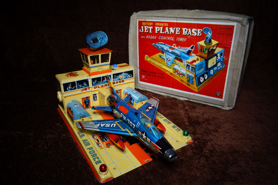 50s Masudaya Jet Plane Base Vintage Toy