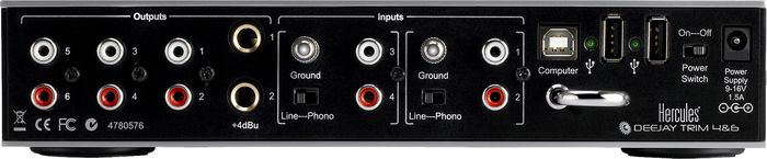 Hercules DeeJay Trim + Scratch 4&6 DJ Audio Interface and Time Code Software