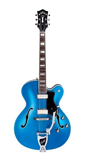Guild X-175 Manhattan Special Hollow Body Electric Guitar Malibu Blue