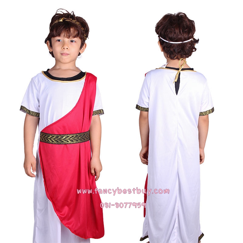 ชุดแฟนซีเด็ก ชุดประจำชาติกรีก-โรมัน สำหรับใช้เป็นชุดประจำชาติอาณาจักรกรีก-โรมัน Size L