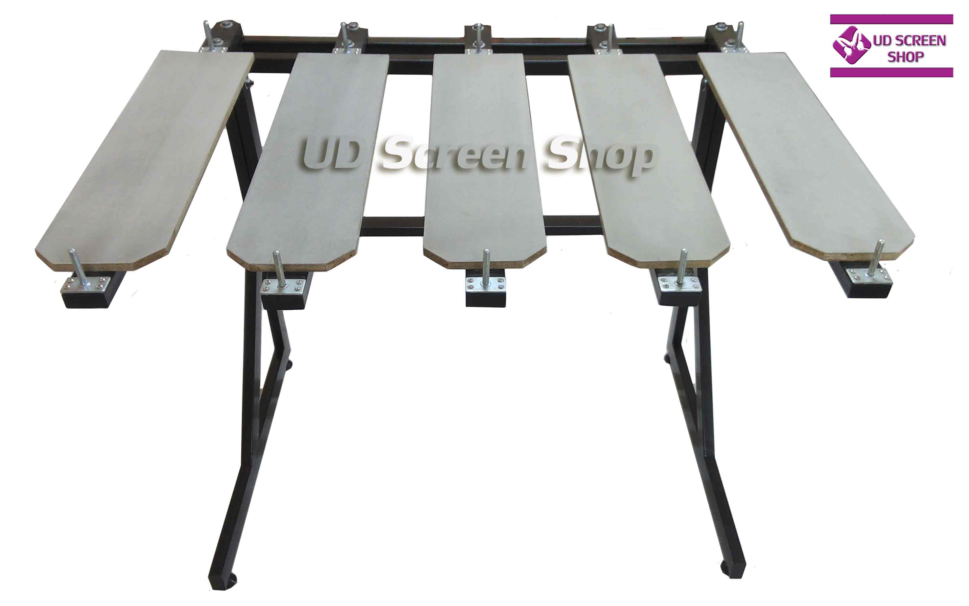 โต๊ะสกรีนแขนเสื้อ 5 แป้น วีว่าบอร์ด แบบตัดขอบ