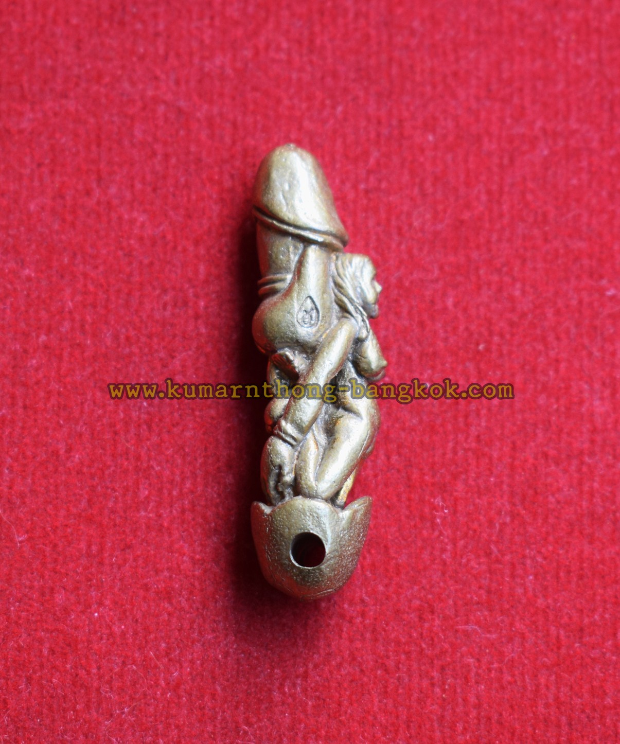 ปลักขิก นางครวญ มหาเสน่ห์ หลวงพ่อชื่น วัดตาอี จ.บุรีรัมย์ เนื้อโลหะ ขนาดพกพา สูง 3.5ซม. กว้าง 1ซม. รุ่นสร้างโบสถ์ ปี2543