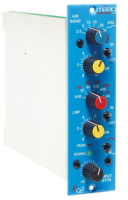 Maag Audio EQ2 2 Band Equalizer w/AIR BAND and Input ATTN - 1 Channel (500 Series)