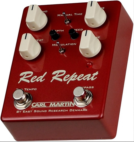 Carl Martin Red Repeat Delay Echo with Tap Tempo Pedal