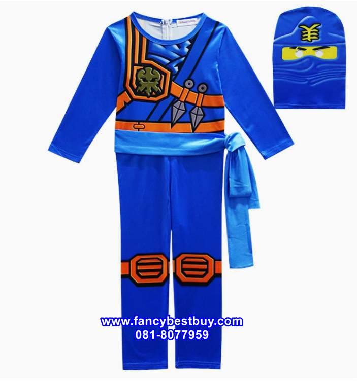 ชุดนินจาสีน้ำเงิน BLUE Ninja GO มีขนาด 120, 130, 140
