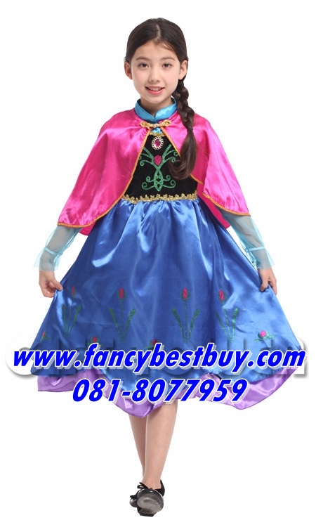 ชุดเจ้าหญิง แอนนา (ANNA) จาก Frozen สำหรับแฟนซีเด็กหญิง เทพนิยายในปราสาทดีสนีย์ Disney Princess ขนาด L, XL