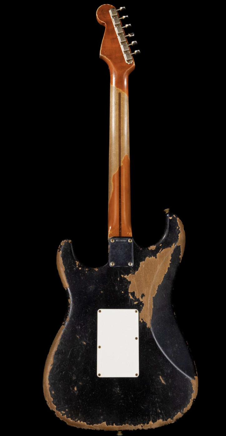 Fender Custom Shop Masterbuilt Carlos Lopez Alley Cat Stratocaster Heavy Relic Floyd Rose Black Sparkle