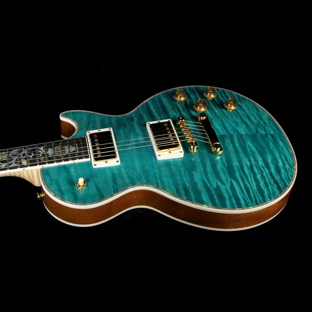 Gibson Custom Shop Les Paul Ultima With Tree of Life Inlays Electric Guitar - Aqua Blue