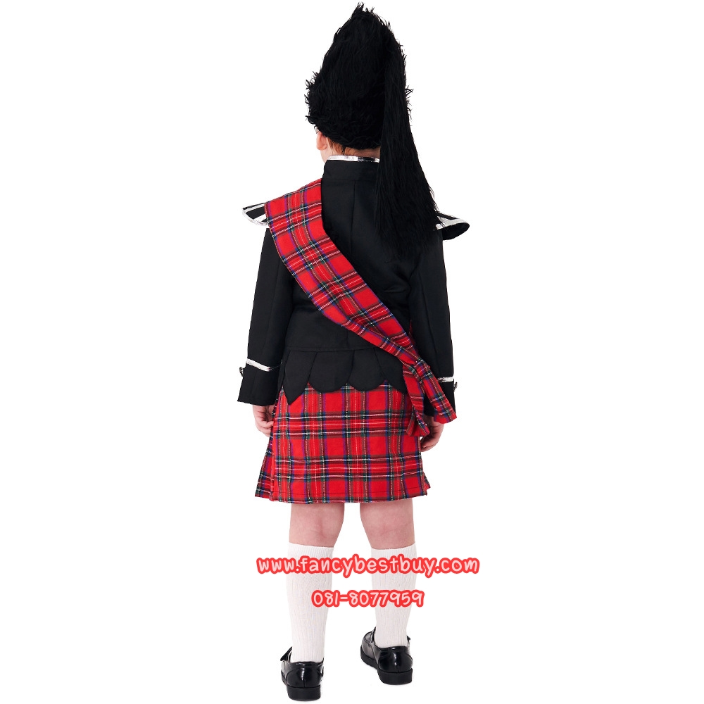 ชุดประจำชาติสกีอตแลนด์ Scotland Costume ชุดทหารอังกฤษ UK Soldier ชุดประจำชาติ มีขนาด XS 95-110, S 110-125, M 125-140, L140-150