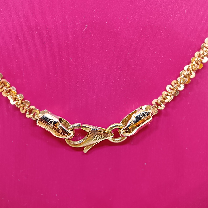 สร้อยคอ ทองอิตาลี่ ลวดลาย2กษัตริย์ เล่นไฟ ระยิบ ระยับ สำหรับสุภาพสตรี