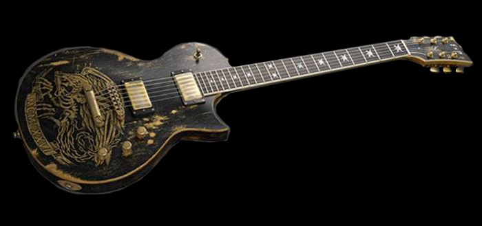 ESP Signature Series Will Adler Warbird Electric Guitar - Distressed Black
