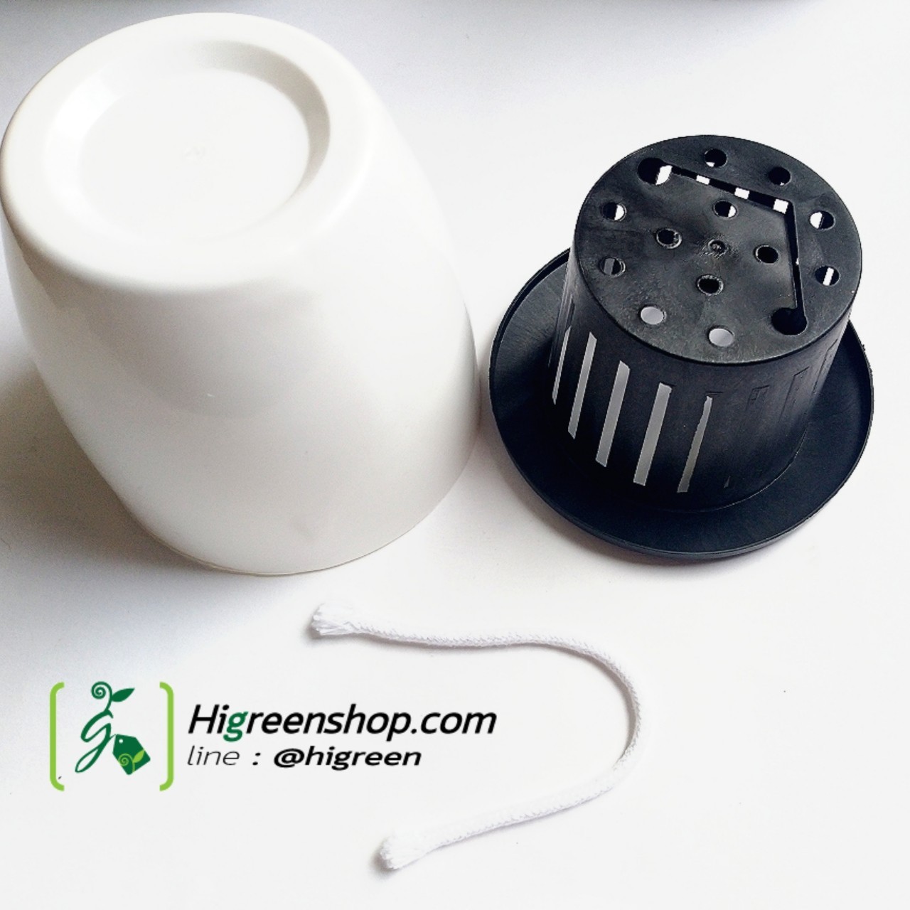 กระถางต้นไม้แบบเก็บน้ำได้ ดูดน้ำรดน้ำอัตโนมัติ ไซส์ M ขนาด 130 mm. จำนวน 1 ใบ