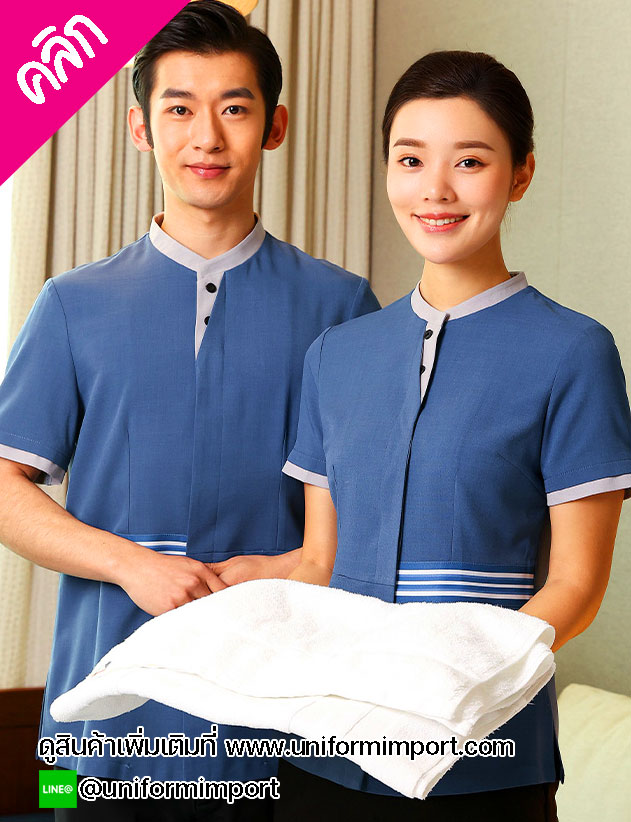 เสื้อพนักงานทำความสะอาด ++คลิกดูรายละเอียดด้านใน เสื้อแม่บ้านโรงแรม เสื้อพนักงานโรงแรม เสื้อฟอร์มพนักงาน ยูนิฟอร์ม