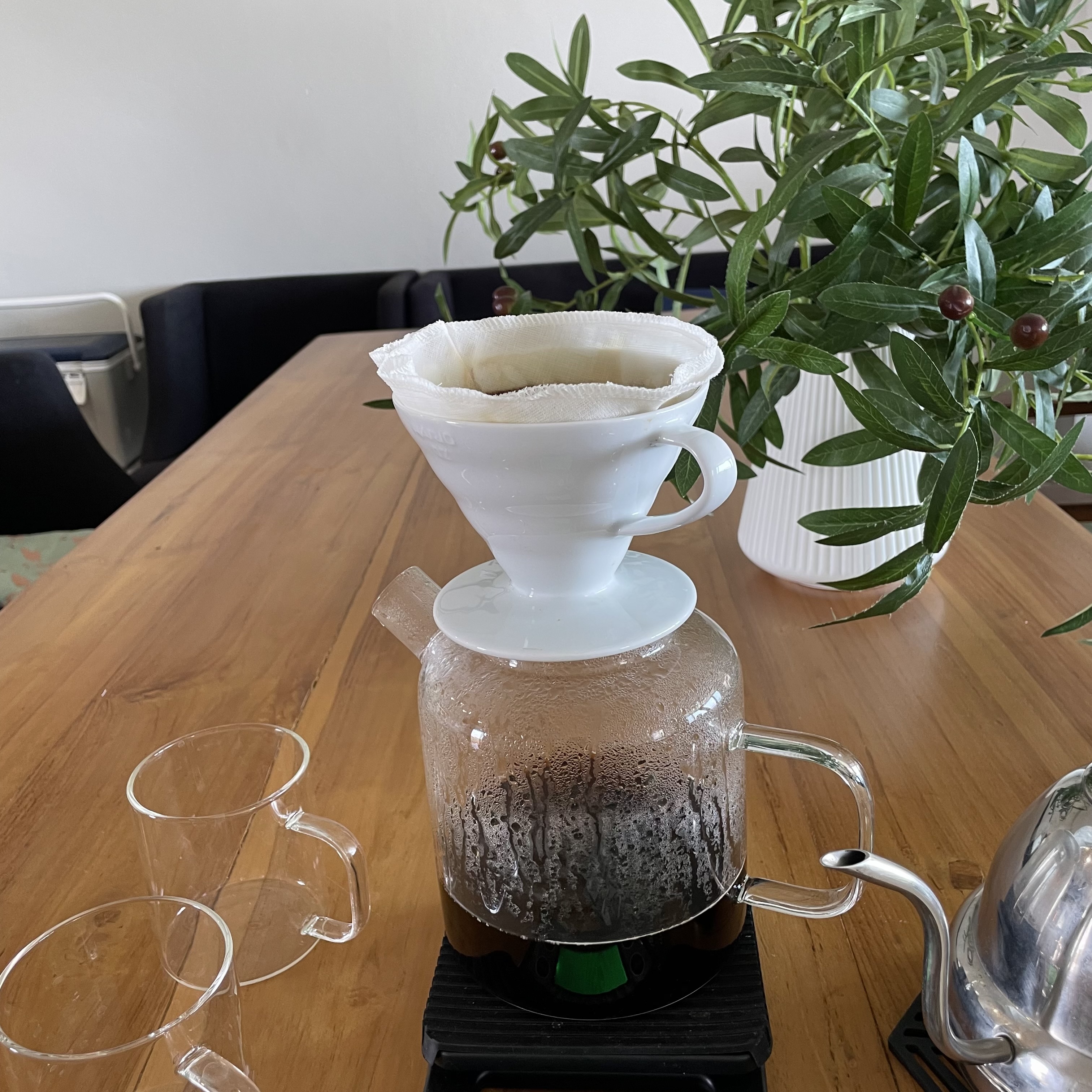 ที่กรองกาแฟดริป สำหรับ Hario V60 02 แบบผ้า 2 ชั้น, Tanors รุ่นโคนกรวยแหลม