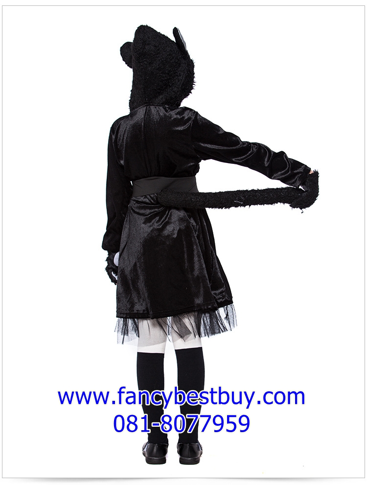 ชุดแฟนซีแมวดำ ชุดแฟนซีเด็ก CAT COSTUME ชุดแฟนซีสัตว์ มี ขนาด S(100-115), M(115-125), L(125-140)