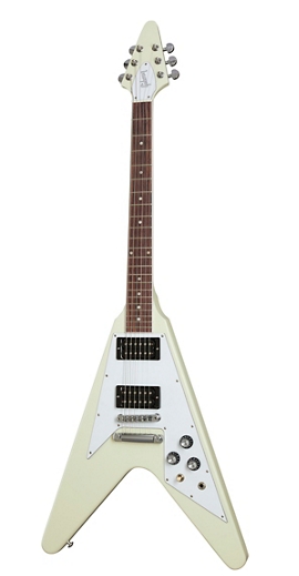 Gibson 70s Flying V Solidbody Electric Guitar Classic White