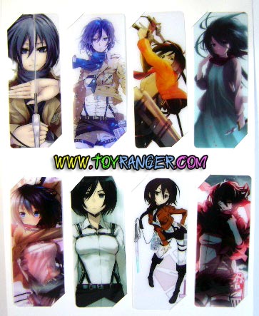 ที่คั่นหนังสือพลาสติก Attack on Titan Mikasa Ackerman