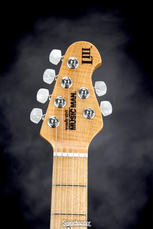 Ernie Ball Music Man Luke III BFR, HSS, Quilt Maple Top - Vintage Tobacco Burst