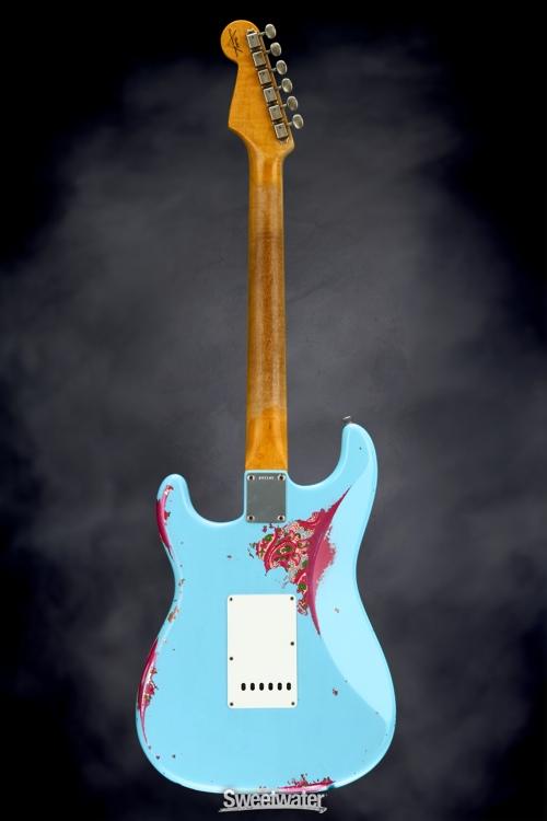 Fender Custom Shop 60s Stratocaster Heavy Relic/Closet Classic Mix - Daphne Blue/Pink Paisley