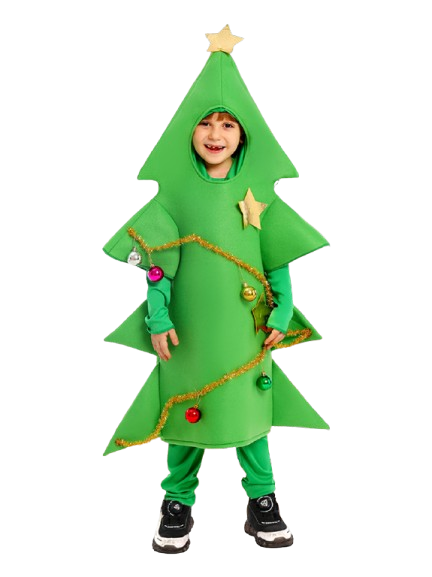 ชุดคริสมาส แบบชุดต้นคริสมาส Christmas Tree Costume สำหรับ เทศกาลวันคริสมาส ขนาด S-M 105-125 , L-XL 125-135