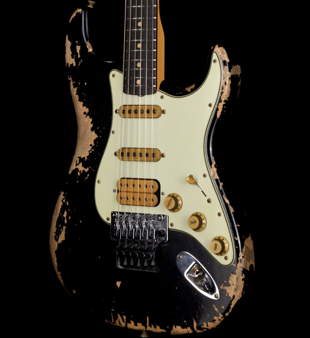 Fender Custom Shop Alley Cat Stratocaster Heavy Relic HSS Floyd Rose Black