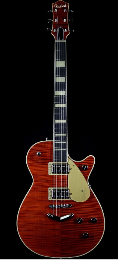 GRETSCH G6228FM PLAYERS EDITION JET V-STOPTAIL FLAME MAPLE EBONY FINGERBOARD BOURBON STAIN