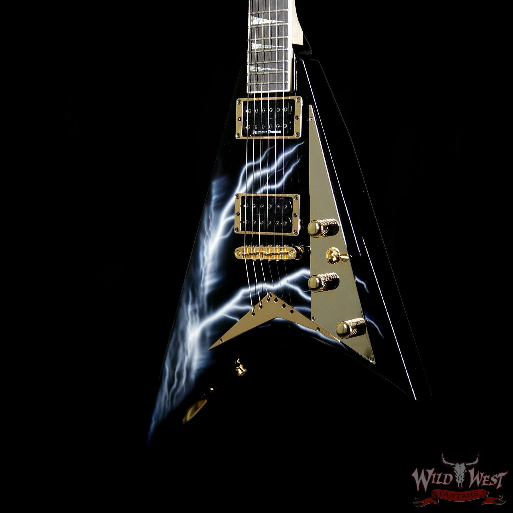 Jackson Custom Shop Randy Rhoads RR1T Mahogany Body Lightning Sky Graphic By Dan Lawrance