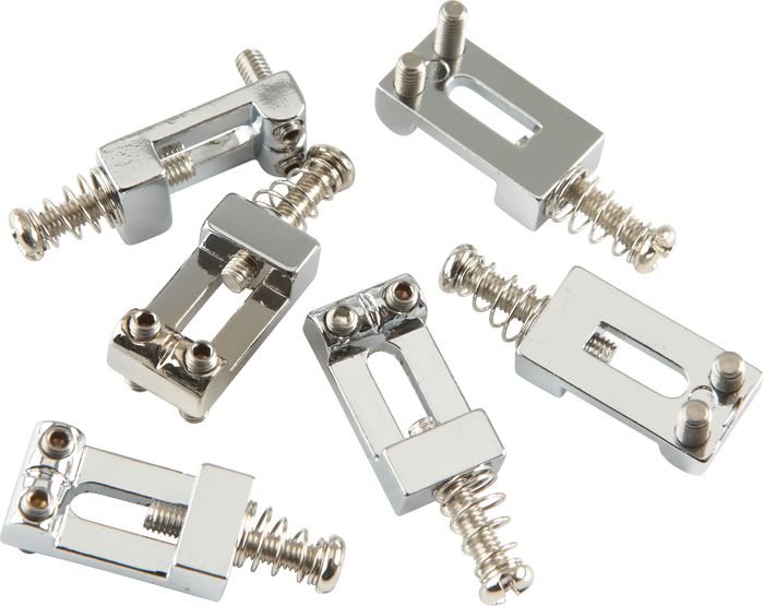 ProLine Strat Bridge Saddle Set W/Spring & Screw Chrome