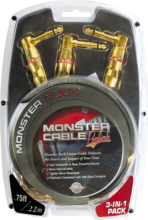 Monster Cable Rock Effects Cable Multi-Pack - 1/4" Right-Angle Plugs