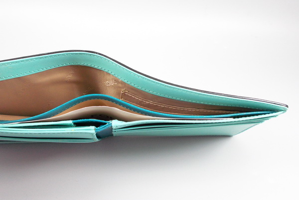 กระเป่าสตางค์ LOUIS FONTAINE ดำ-ฟ้าเขียว ใหม่ แท้