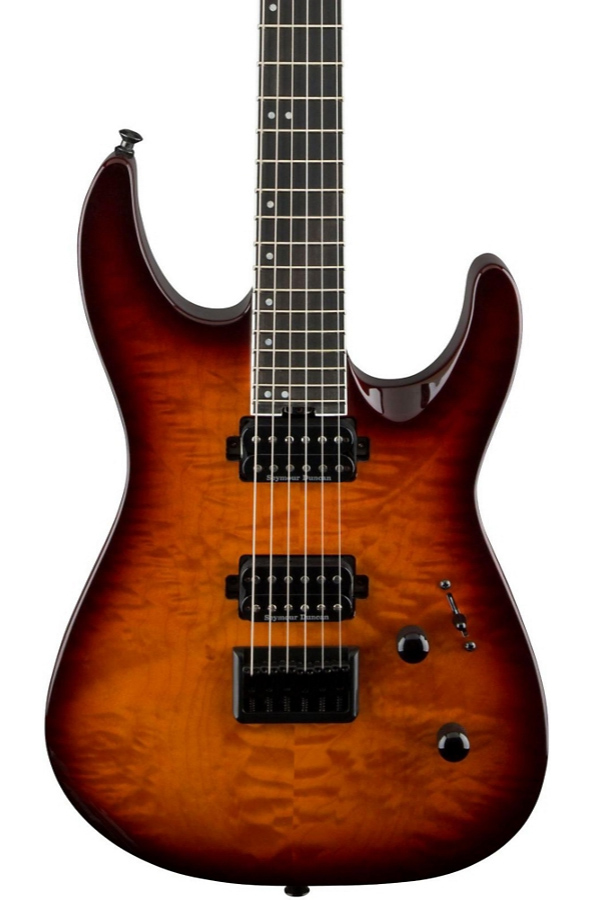 Jackson Pro Dinky DK2QHT Electric Guitar Tobacco Burst