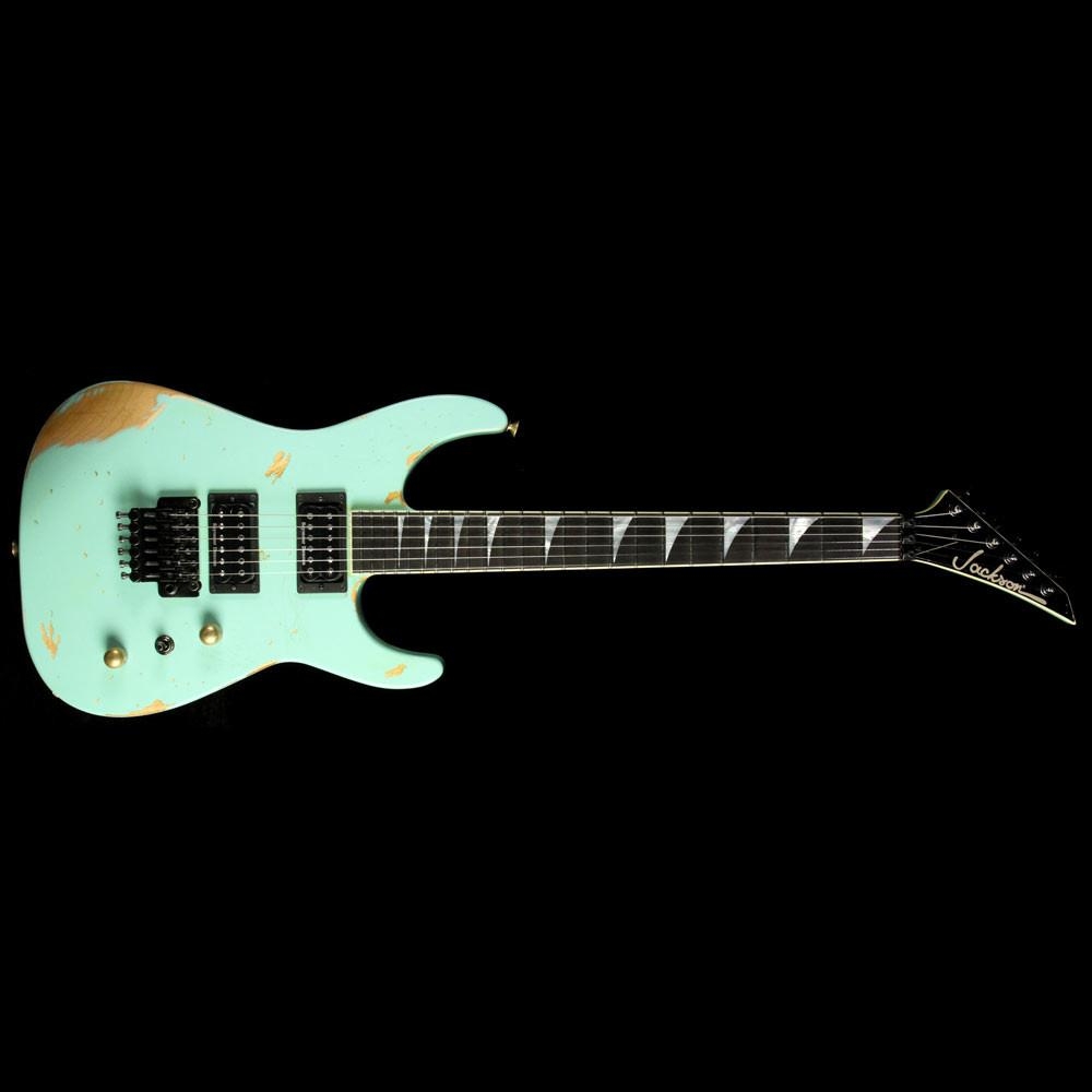 Jackson Custom Shop Music Zoo Exclusive Nitro Aged SL2H-V Soloist Electric Guitar - Surf Green