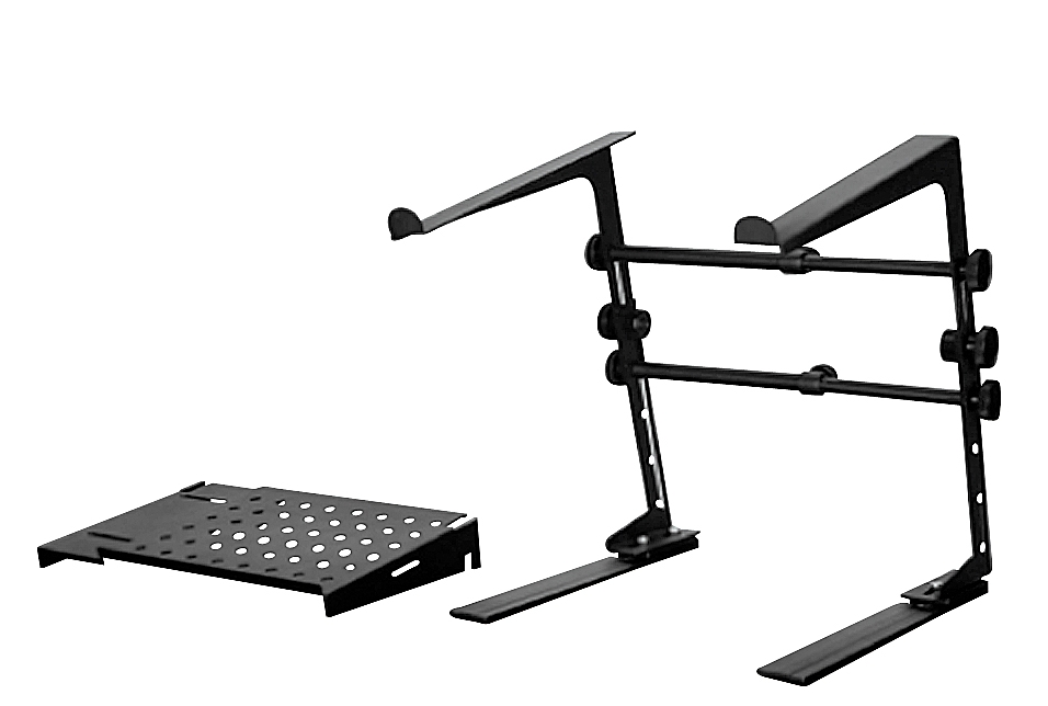 DR Pro DJ Laptop Stand and Shelf Bundle Black