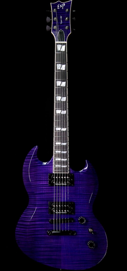 ESP USA VIPER FLAME MAPLE TOP EBONY FINGERBOARD PURPLE SUNBURST