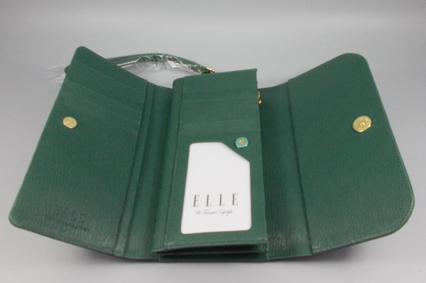 กระเป๋าสตางค์ ELLE เขียว ใหม่ แท้