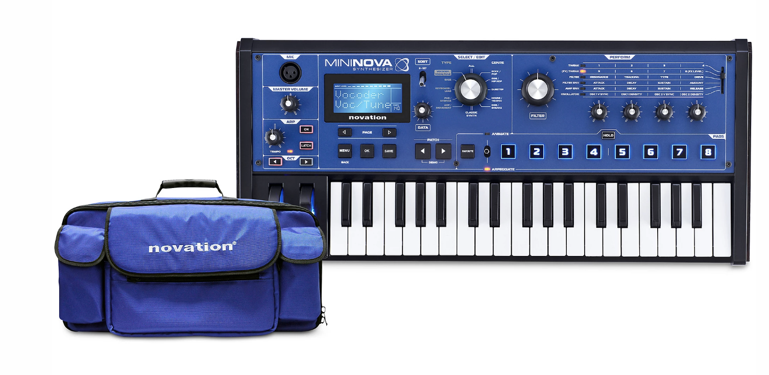Novation MiniNova Synthesizer with Gig Bag