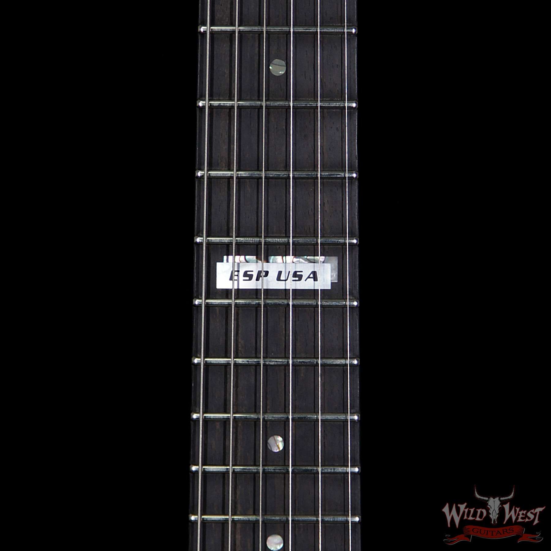 ESP USA M-II FR Flame Maple Top with Ebony Fretboard - Emerald Green Sunburst