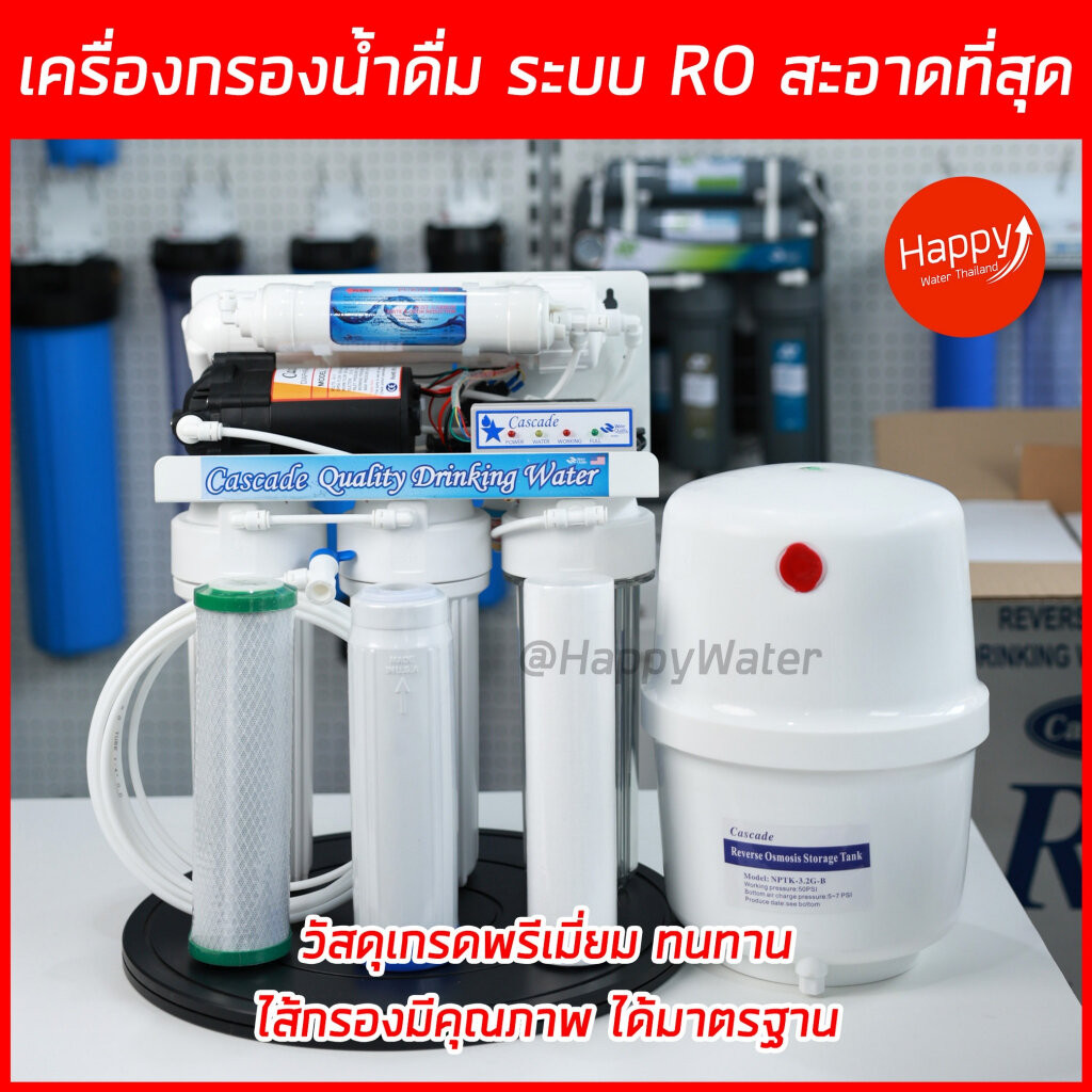 เครื่องกรองน้ำดื่ม RO 75GPD 280ลิตรต่อวัน กรองน้ำประปา น้ำบาดาล ให้ดื่มได้อย่างปลอดภัย อุปกรณ์ครบ มีคู่มือ ติดตั้งง่าย รุ่นมีไฟแสดงสถานะ 💥