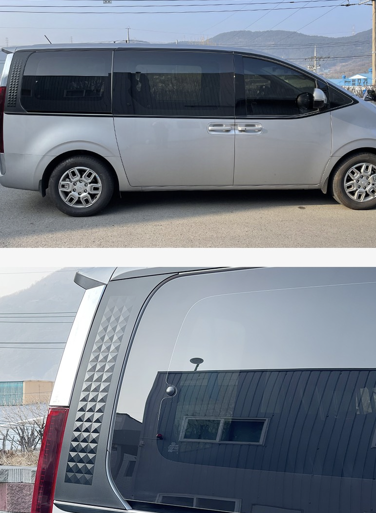 ชุดคิ้วตกแต่งรอบคันขอบกระจก Hyundai STARIA