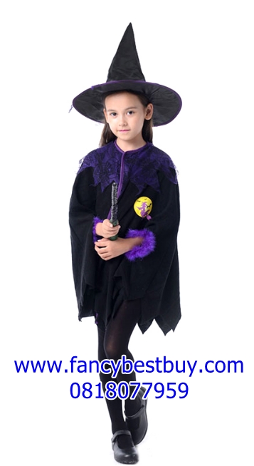 ชุดแม่มดน้อยสำหรับงานแฟนซี วันฮาโลวีน Little Witch ขนาด 110, 130, 140