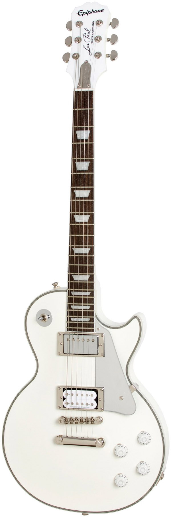 Epiphone Ltd Ed Tommy Thayer White Lightning Signature Les Paul Outfit Electric Guitar White