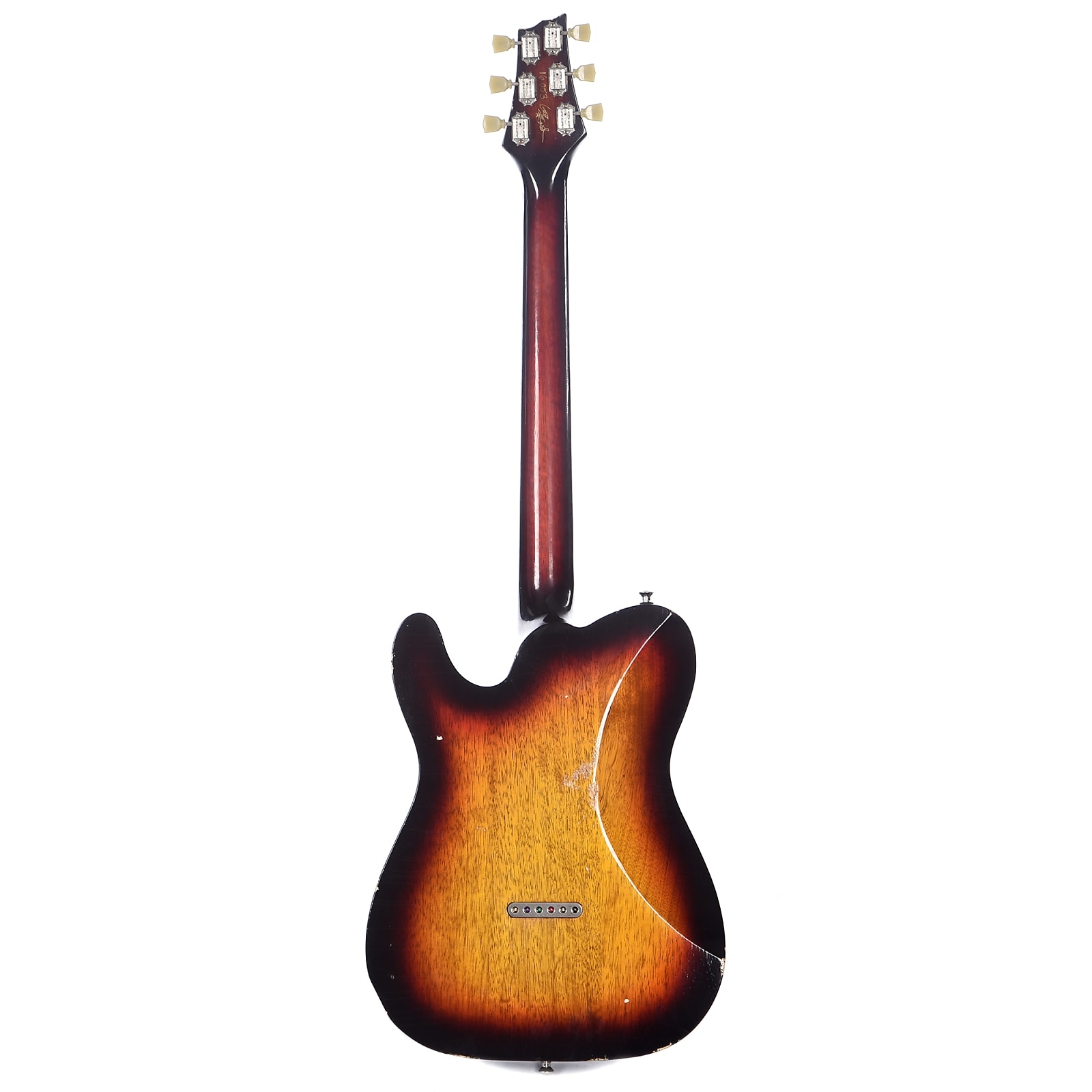 B3 Phoenix V Korina Dark Cherry Burst Light Distress w/Lollar Mini Humbucker Pickups