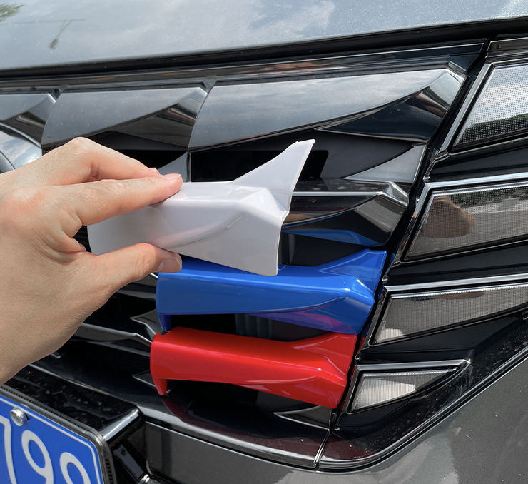 แถบกระจังสามสี แต่งกระจังหน้า รถยนต์ Hyundai CRETA ฮุนได เครต้า