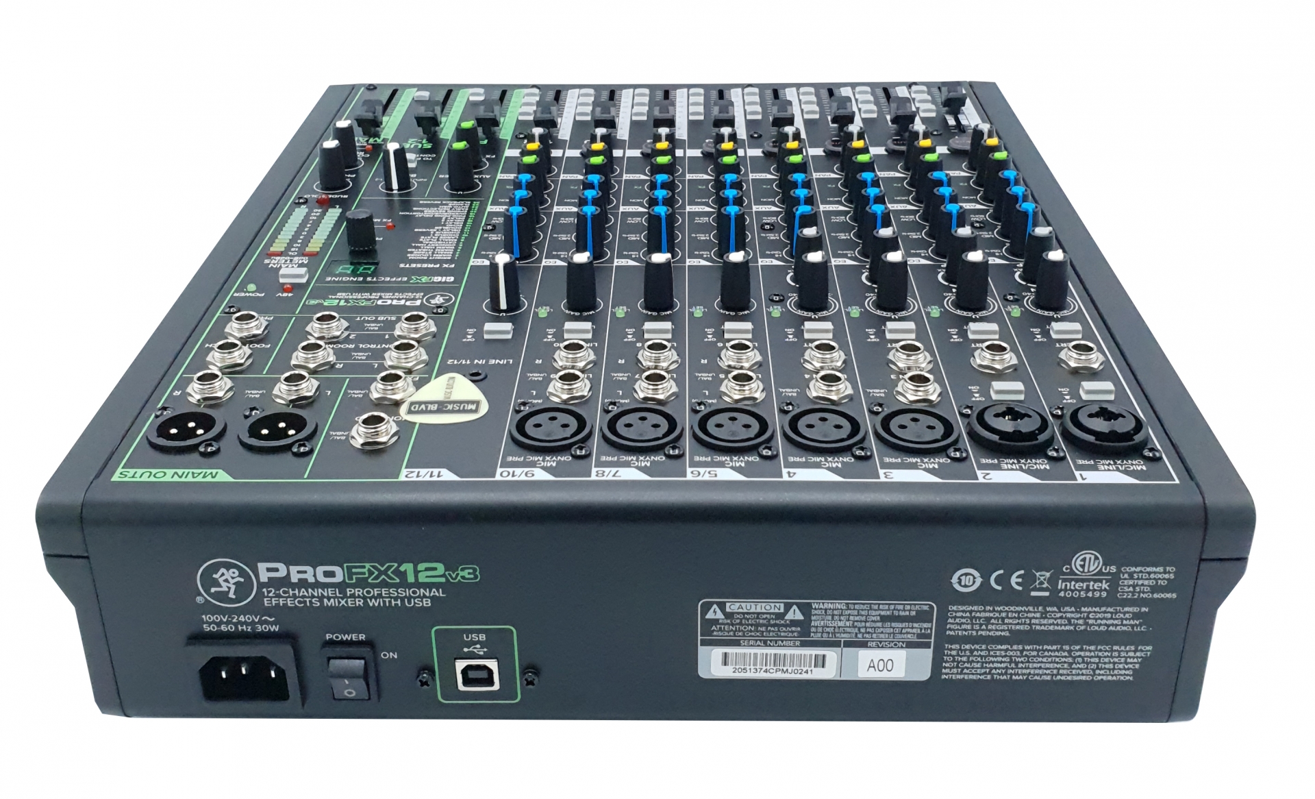 Mackie ProFX12v3 12-channel Mixer with USB and Effects